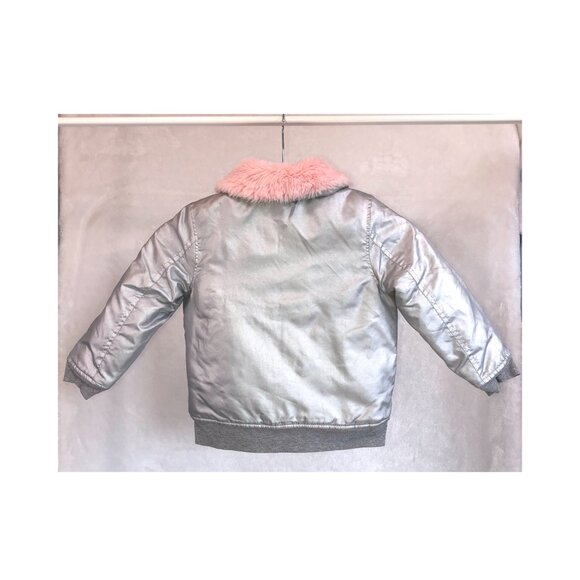 COAT,  3T,  BUFFALO DAVID BRITTON,  bomber, faux fur - Picture 2 of 6